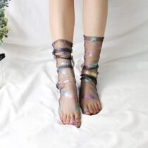 Ultra-thin Tulle Transparent Long Socks-14225