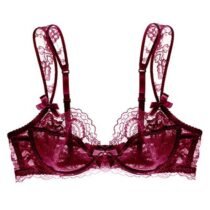 Ultra Thin Lace Flora Unlined Bra-14128