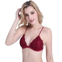 Wire Free Lace Flora Underwear Thin Cup Comfortable Bra-14465