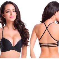 Wireless Lace Sport Push-up Comfortable Adjustable Back Bra Underwear Set-14518