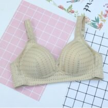 Wireless Push Up Embroidery Lace Thin Cup Bra-14521