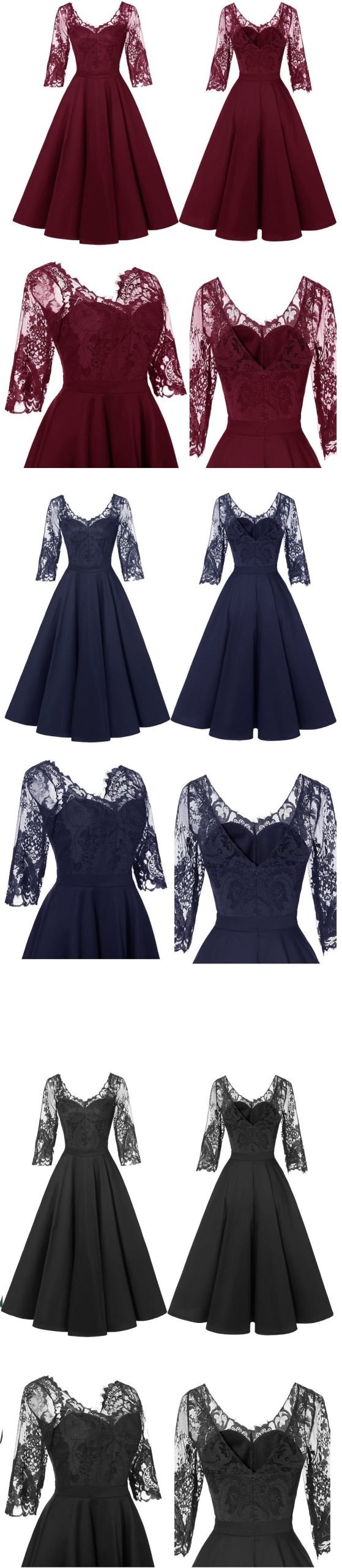 Crossdresser Elegant Lace Stitching Sleeve Banquet Banquet Dress