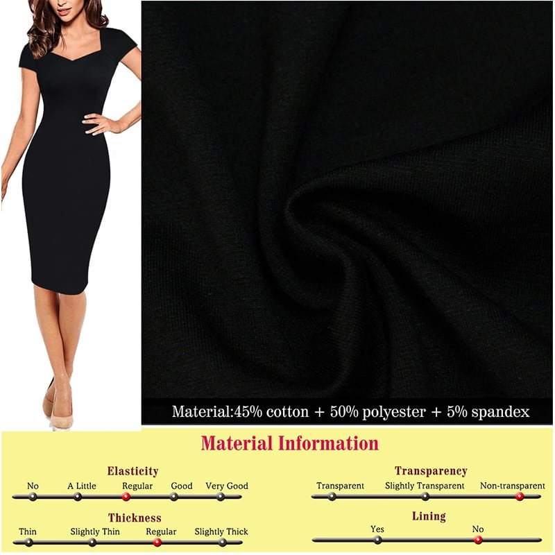 Crossdresser Square Neck Elegant Cocktail Party Slim Fitted Pencil Dress