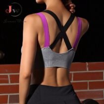 Bralette Push Up Bras Padded Tops Vest Back Cross Compression Sportswear-14838