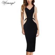 Elegant Fitted Casual Work Office Business Party Bodycon Pencil Dress-0