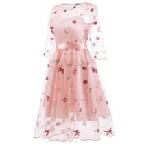 Floral Print Hi-Lo Prom Butterfly Flowers Strapless Dress-15366